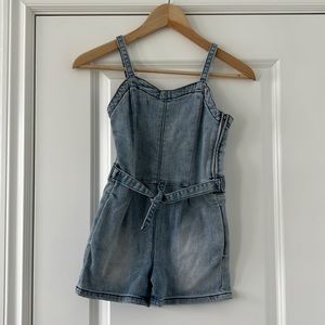 AG girls denim shortalls